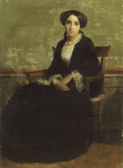 William-Adolphe Bouguereau A Portrait of Genevieve Bouguereau 1850