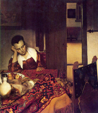 Johannes Vermeer A woman asleep