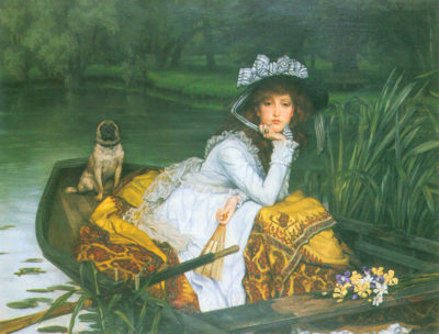 James Tissot A young woman in a boat