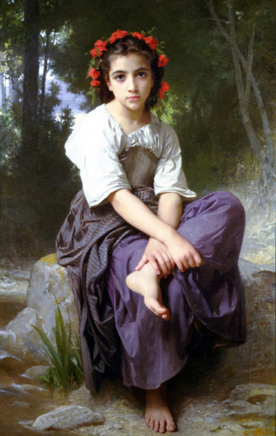 William-Adolphe Bouguereau At the Edge of the Brook