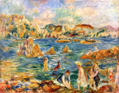 Pierre-Auguste Renoir At the beach of Guernesey