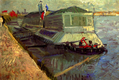 Vincent van Gogh Bathing Float on the Seine at Asniere