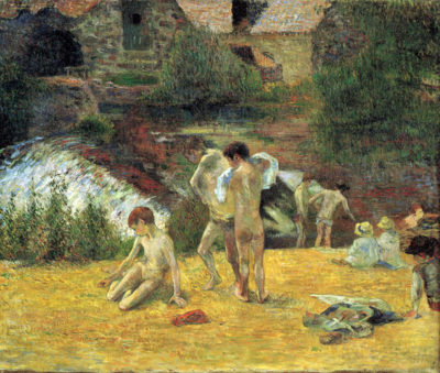 Paul Gauguin Bathing in the mill of Bois d'Amour