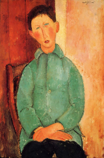 Amedeo Clemente Modigliani Boy in a blue jacket