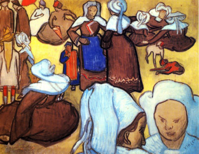 Vincent van Gogh Breton Women after Emile Bernard