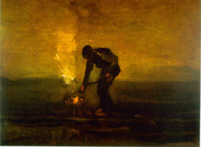 Vincent van Gogh Burning Weeds