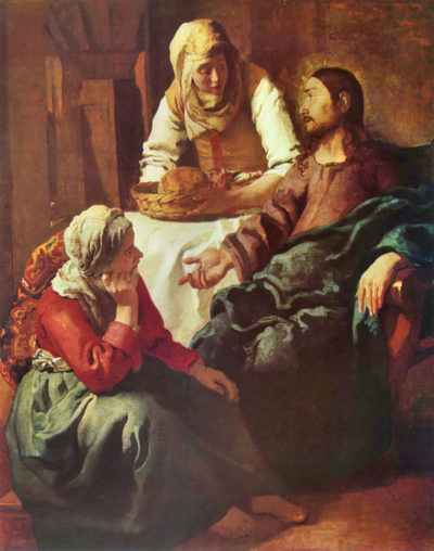 Johannes Vermeer Christ with Mary and Martha