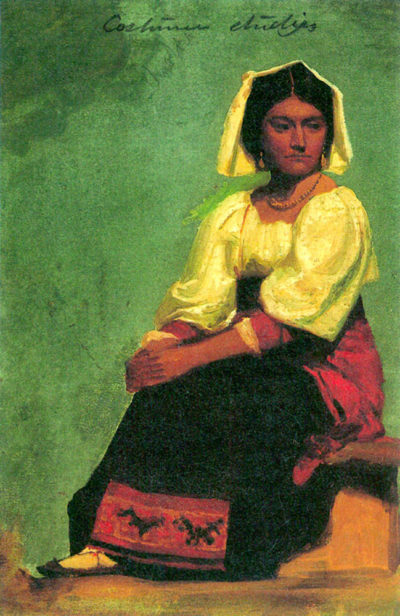 Albert Bierstadt Costume study of a seated woman