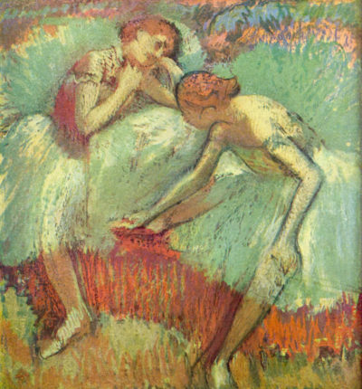 Edgar Degas Dancers in green