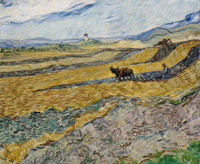 Vincent van Gogh Enclosed Field with Ploughman