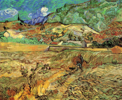 Vincent van Gogh Enclosed Wheat Field with Peasant