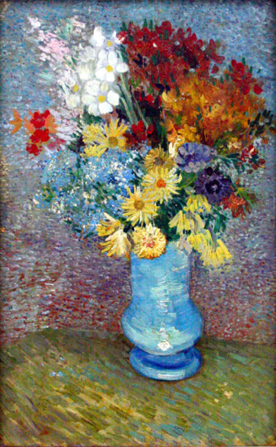 Vincent van Gogh Flowers in a blue vase