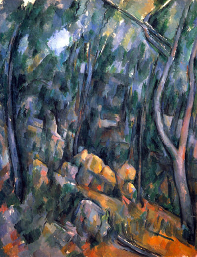 Paul Cézanne Forest caves in the cliffs above the Château Noir