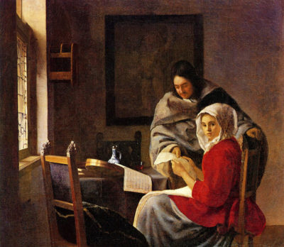 Johannes Vermeer Girl interrupted in her music