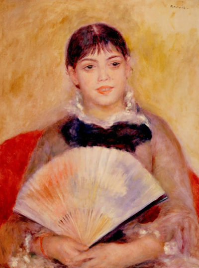 Pierre-Auguste Renoir Girl with a fan