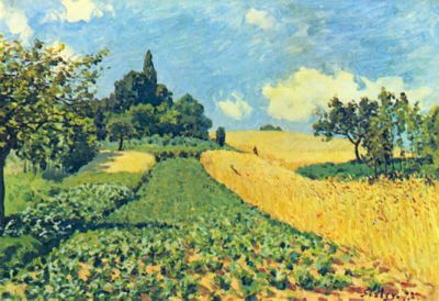 Alfred Sisley Grain fields on the hills of Argenteuil