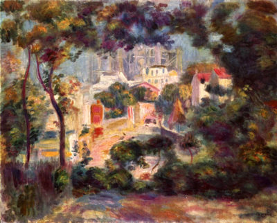 Pierre-Auguste Renoir Landscape with the view of Sacre Coeur