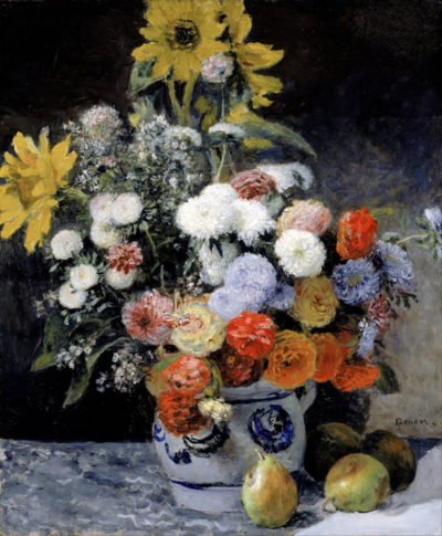 Pierre-Auguste Renoir Mixed Flowers in an Earthenware Pot