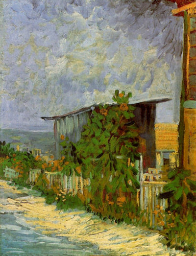 Vincent van Gogh Montmartre Path with Sunflowers