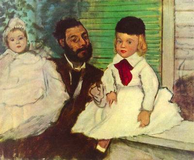 Edgar Degas Portrait of Count Lepic and his daughters