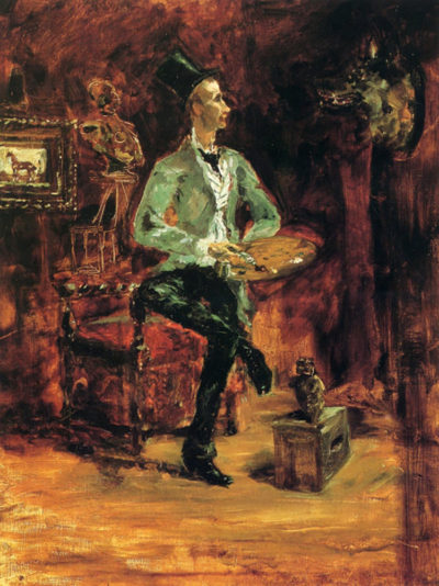 Henri de Toulouse-Lautrec Princeteau in his studio