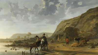 Aelbert Cuyp River Landscape with Riders