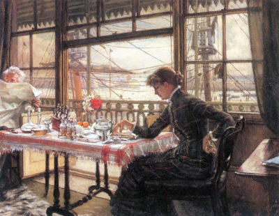 James Tissot Room with a glance from the port