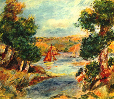 Pierre-Auguste Renoir Sailing boats in Cagnes