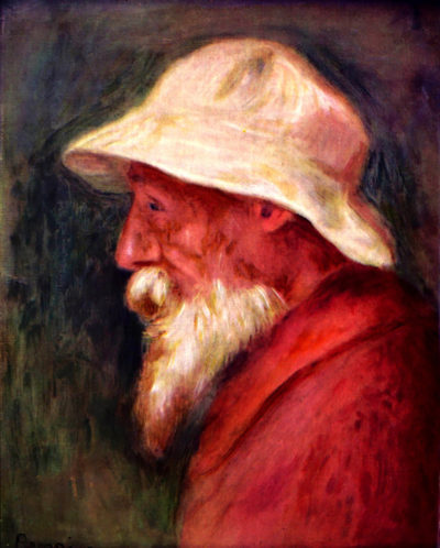Pierre-Auguste Renoir Selfportrait with white hat