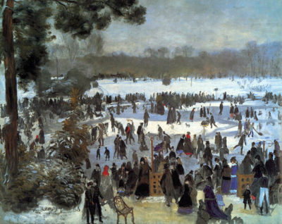 Pierre-Auguste Renoir Skating runners in the Bois de Bologne