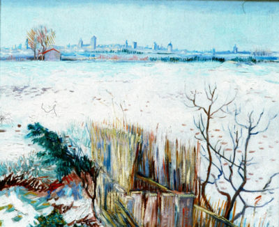 Vincent van Gogh Snowy Landscape with Arles in the Background