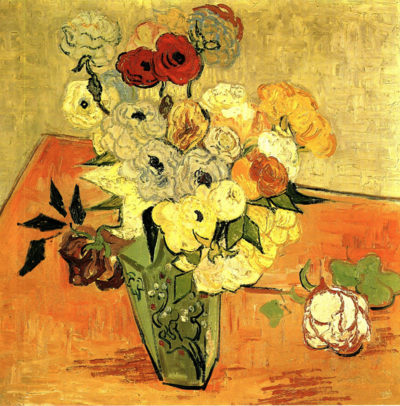 Vincent van Gogh Still Life Japanese Vase with Roses and Anemones