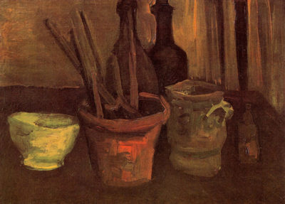 Vincent van Gogh Still Life with Paintbrushes in a Pot