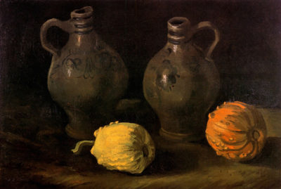 Vincent van Gogh Still Life with Two Jars and Two Pumpkins