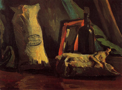 Vincent van Gogh Still Life with Two Sacks and a Bottle