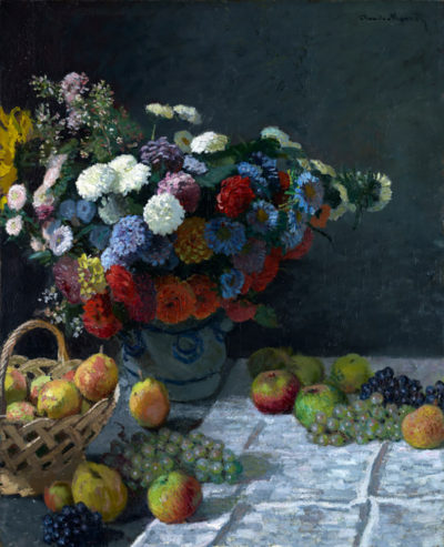 Claude Monet Still life with flowers and fruit