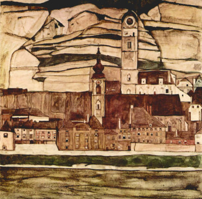 Egon Schiele Stone on the Danube II