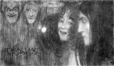 Gustav Klimt Thaleia und Melpomene