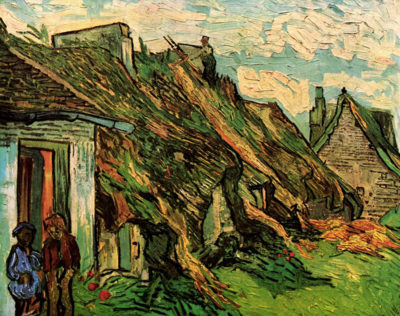 Vincent van Gogh Thatched Sandstone Cottages in Chaponval