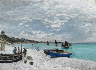 Claude Monet The Beach at Sainte-Adresse