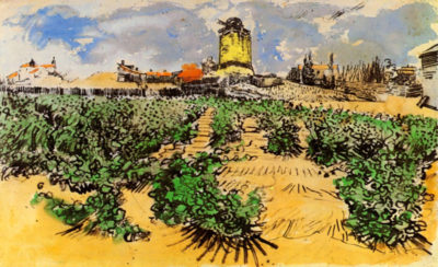 Vincent van Gogh The Mill of Alphonse Daudet at Fontevielle