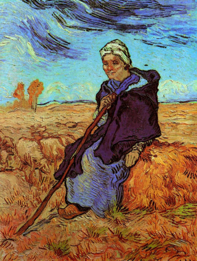 Vincent van Gogh The Shepherdess after Millet