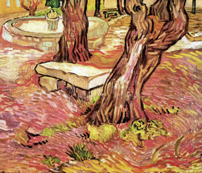 Vincent van Gogh The Stone Bench in the Garden of Saint-Paul Hospital