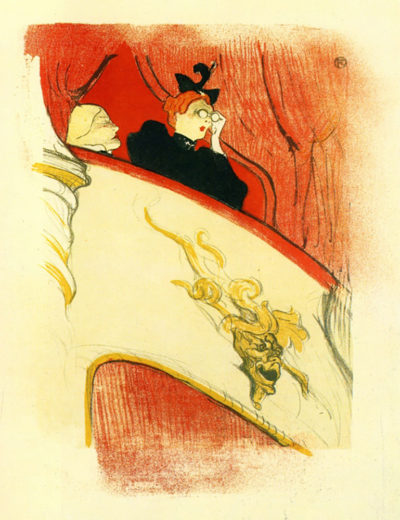 Henri de Toulouse-Lautrec The loge with a gold mas