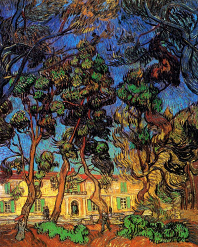 Vincent van Gogh Trees in the Garden of Saint-Paul Hospital