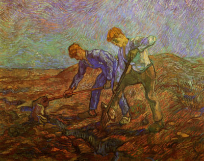 Vincent van Gogh Two Peasants Digging