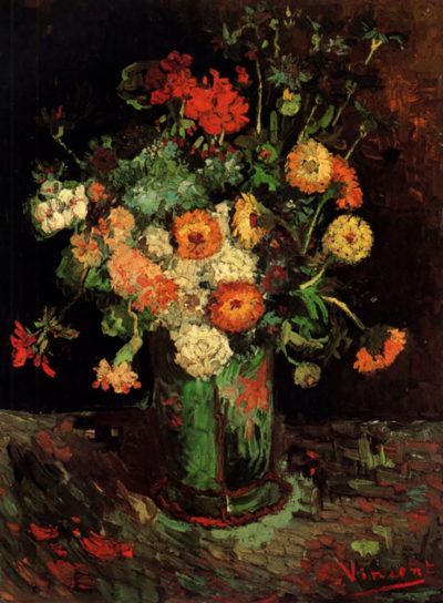 Vincent van Gogh Vase with Zinnias and Geraniums