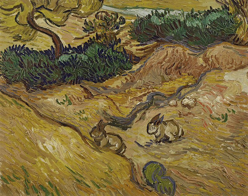 Vincent van Gogh Landscape with Rabbits