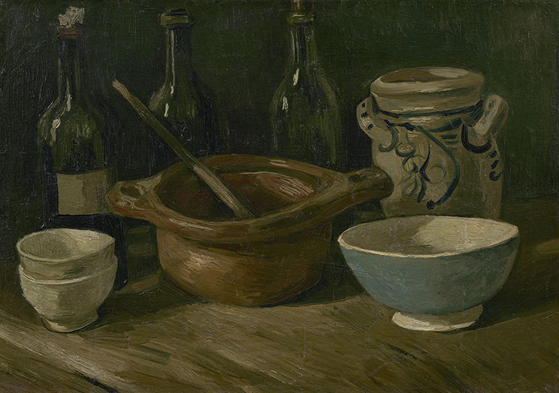Vincent van Gogh Still Life with Earthenware and Bottles