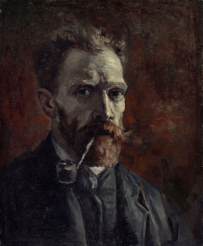 Vincent van Gogh Self-Portrait with Pipe